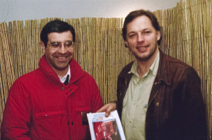 José Oliveira with David Gilmour, Pink Floyd circa 1988