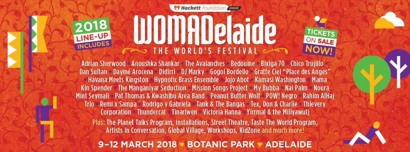 Womadelaide lineup poster Rock At Night