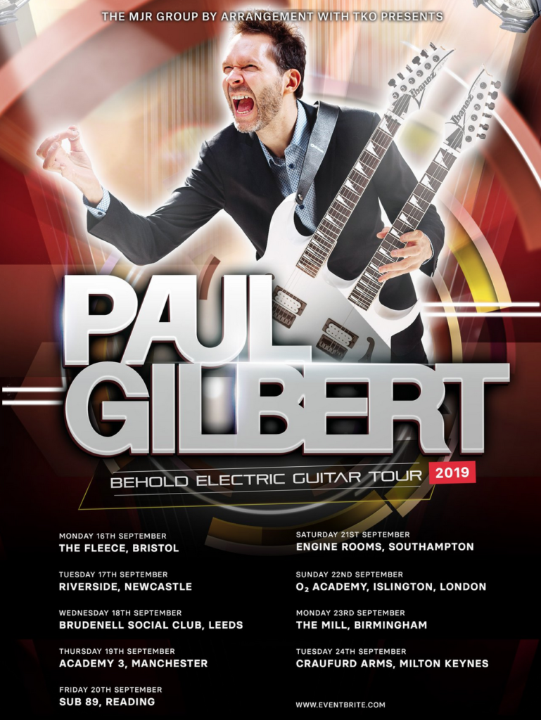 paul gilbert tour dates 2022